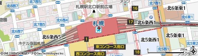 札幌駅周辺の地図