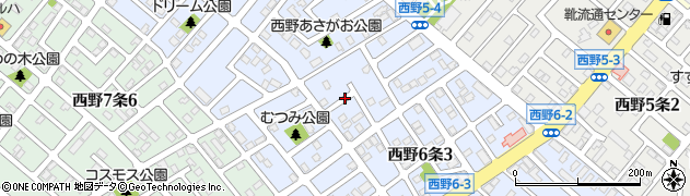 北海道札幌市西区西野６条4丁目周辺の地図