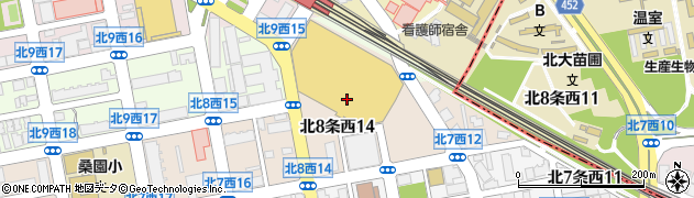 丸亀製麺 イオン札幌桑園店周辺の地図
