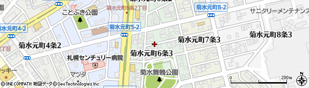 北海道札幌市白石区菊水元町６条周辺の地図