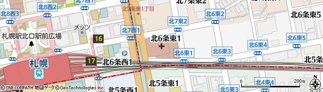 札幌中央郵便局周辺の地図