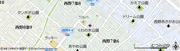 北海道札幌市西区西野７条7丁目周辺の地図