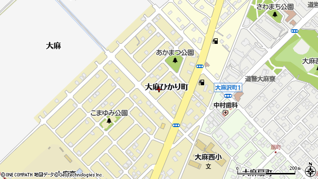 〒069-0847 北海道江別市大麻ひかり町の地図
