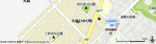 北海道江別市大麻ひかり町周辺の地図