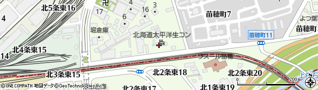 北海道札幌市東区苗穂町1丁目周辺の地図