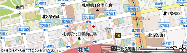 みらくる薬局　札幌駅東口店周辺の地図