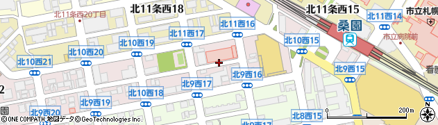 北海道札幌市中央区北１０条西17丁目周辺の地図