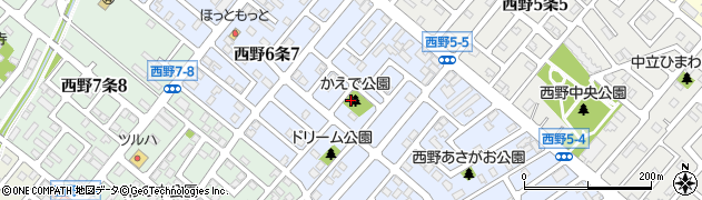 北海道札幌市西区西野６条周辺の地図