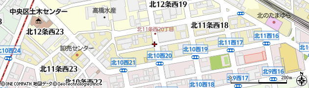 北海道札幌市中央区北１１条西周辺の地図