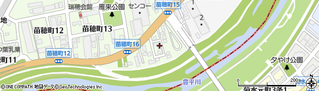 北海道札幌市東区苗穂町16丁目周辺の地図