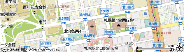 ローソン札幌北８条西店周辺の地図
