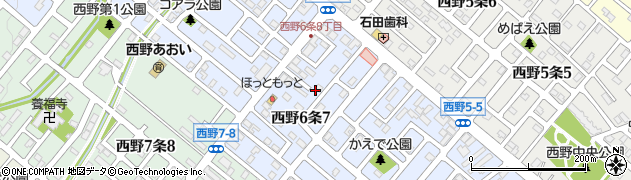 北海道札幌市西区西野６条7丁目周辺の地図