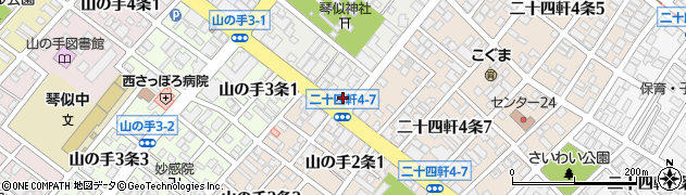 セブンイレブン札幌琴似１条７丁目店周辺の地図