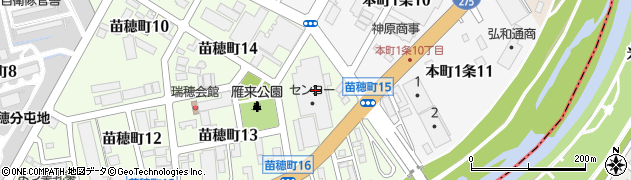 北海道札幌市東区苗穂町15丁目周辺の地図