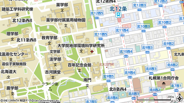 〒060-0810 北海道札幌市北区北十条西１１丁目の地図