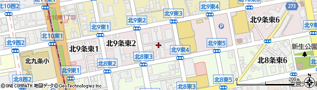北海道札幌市東区北９条東3丁目周辺の地図