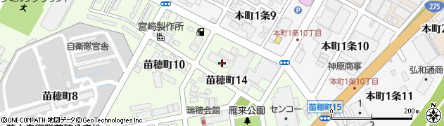北海道札幌市東区苗穂町14丁目周辺の地図