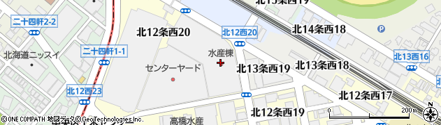 北水大協水産株式会社　市場店舗周辺の地図