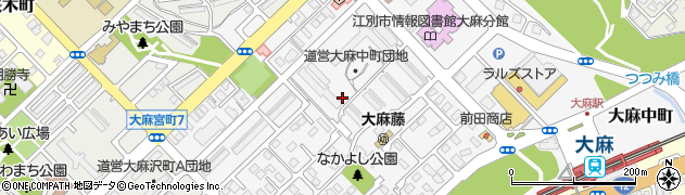 北海道江別市大麻中町周辺の地図