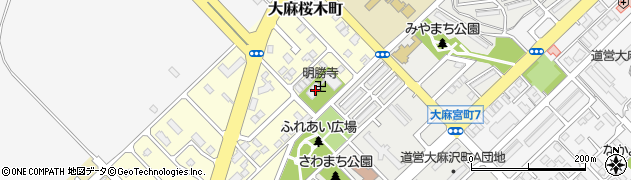 明勝寺同朋会館周辺の地図