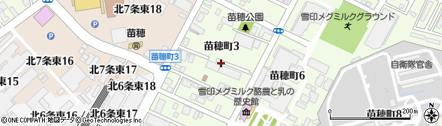 北海道札幌市東区苗穂町3丁目周辺の地図