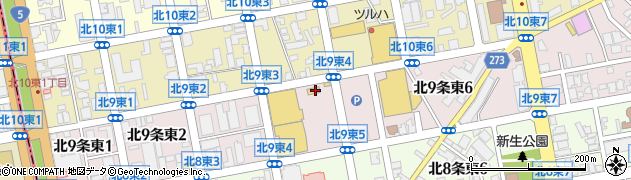 大阪王将 北9条店周辺の地図