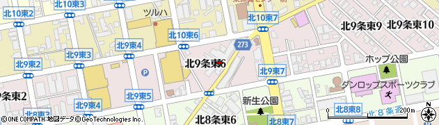 北海道札幌市東区北９条東6丁目2周辺の地図