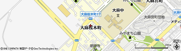 北海道江別市大麻桜木町周辺の地図