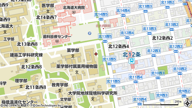 〒060-0812 北海道札幌市北区北十二条西１１丁目の地図