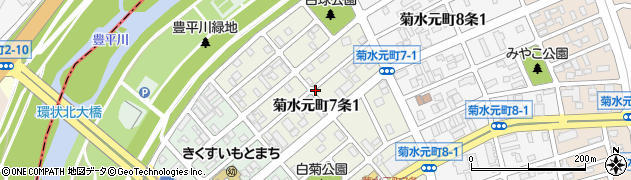 北海道札幌市白石区菊水元町７条周辺の地図