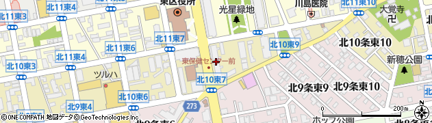 札幌市役所都市局　光星９棟集会室周辺の地図