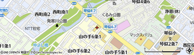 ジープ札幌琴似周辺の地図