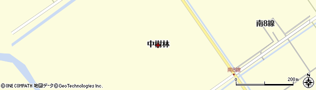 北海道南幌町（空知郡）中樹林周辺の地図