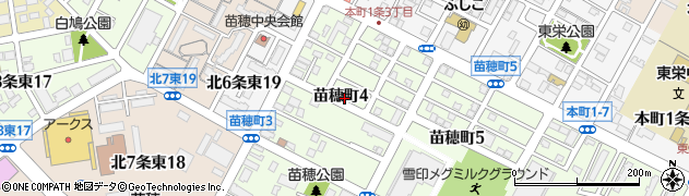 北海道札幌市東区苗穂町4丁目周辺の地図