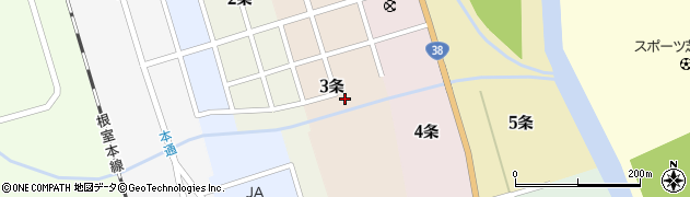 北海道新得町（上川郡）３条南周辺の地図