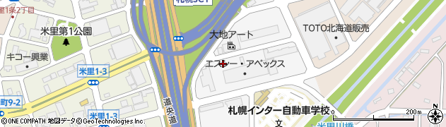 北海道札幌市白石区米里２条周辺の地図