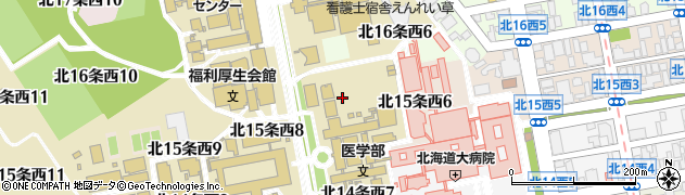 北海道大学医学部　消化器外科・一般外科学分野周辺の地図
