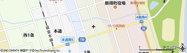 北海道新得町（上川郡）２条南周辺の地図
