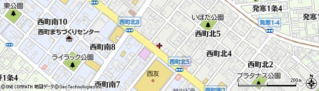 札幌西町北郵便局周辺の地図