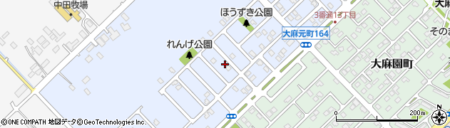 北海道江別市大麻元町174周辺の地図