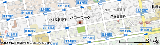 ハローワーク札幌北周辺の地図