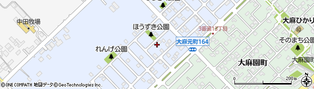 北海道江別市大麻元町168周辺の地図