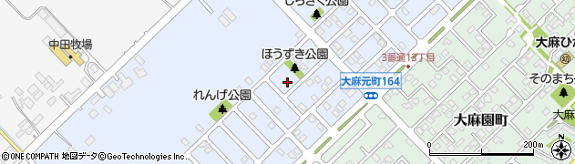 北海道江別市大麻元町168-68周辺の地図