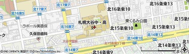 札幌大谷高等学校周辺の地図
