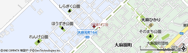 北海道江別市大麻元町164-52周辺の地図