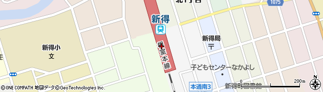 新得駅周辺の地図