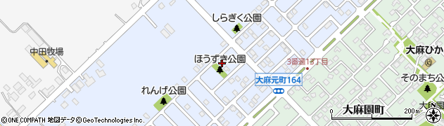 北海道江別市大麻元町168-74周辺の地図