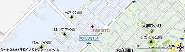 北海道江別市大麻元町164-41周辺の地図