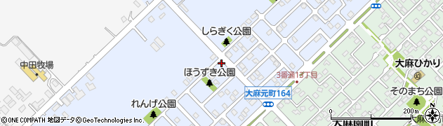 北海道江別市大麻元町169周辺の地図