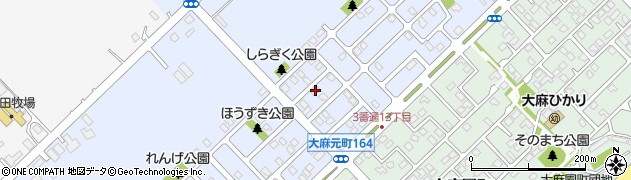 北海道江別市大麻元町164-28周辺の地図